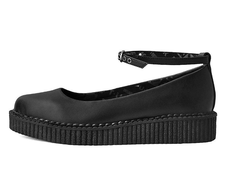 TUK Black Vegan Ballet Creeper A9729 - Image 3