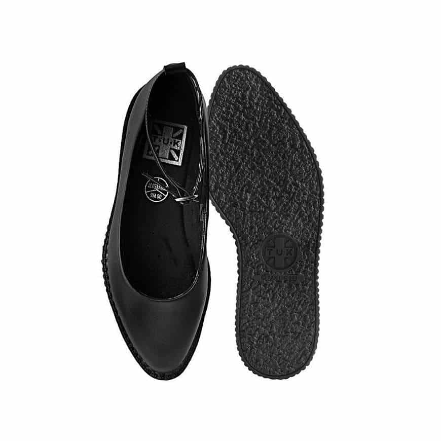 TUK Black Vegan Ballet Creeper A9729 - Image 4
