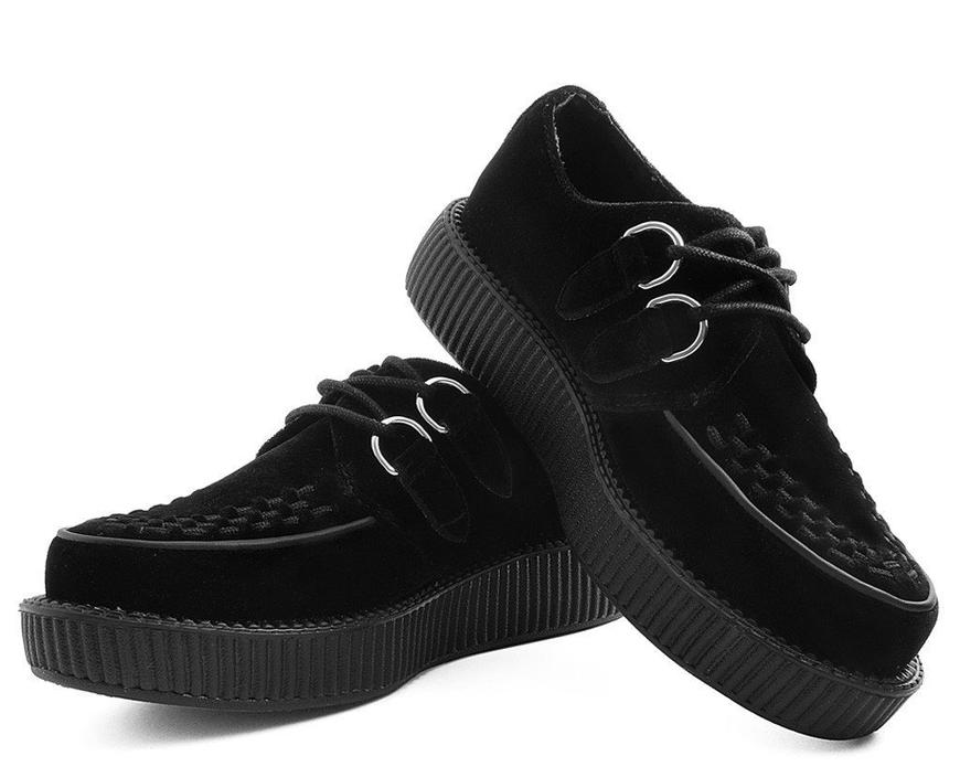 TUK Black Velvet Low Sole Creeper V9492 - Image 3