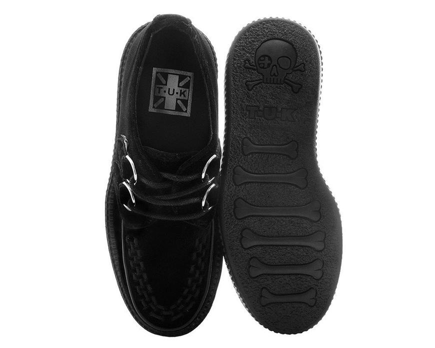 TUK Black Velvet Low Sole Creeper V9492 - Image 4