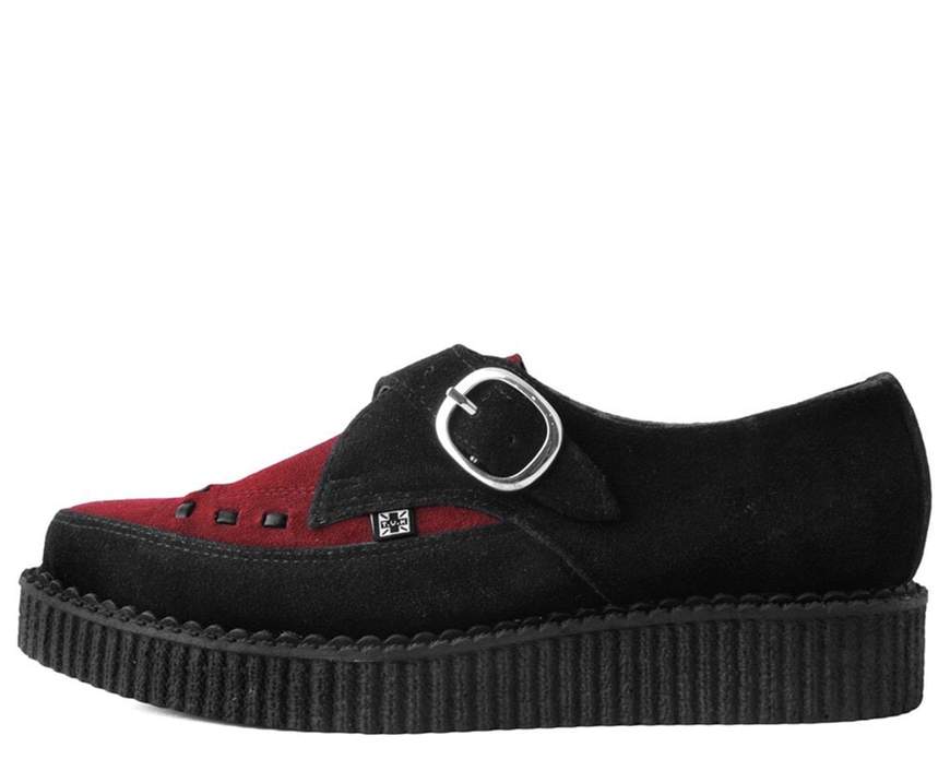 TUK Burgundy Suede Pointed Creeper A9592 - Image 3