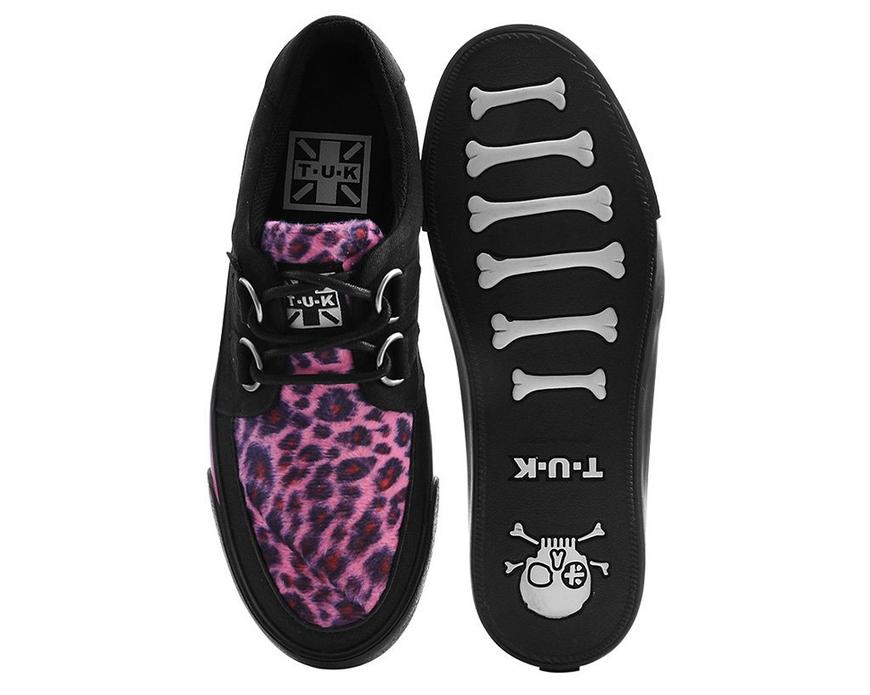 TUK Pink Leopard Sneaker Creeper A9483 - Image 4