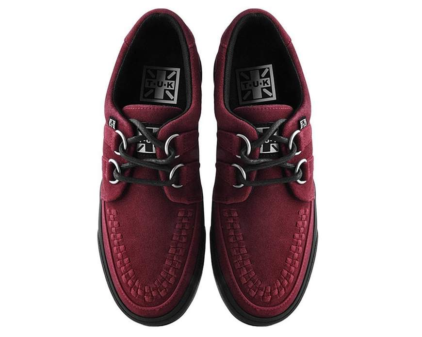 TUK Red Suede Sneaker Creeper A9529 - Image 3