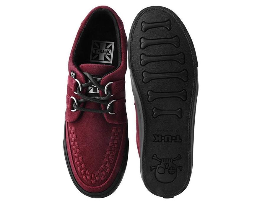 TUK Red Suede Sneaker Creeper A9529 - Image 4