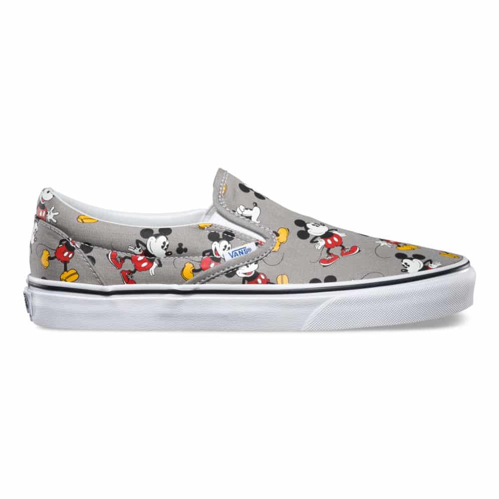 Vans Disney Classic Slip-On Mickey Mouse Shoe Frost Gray - Image 2