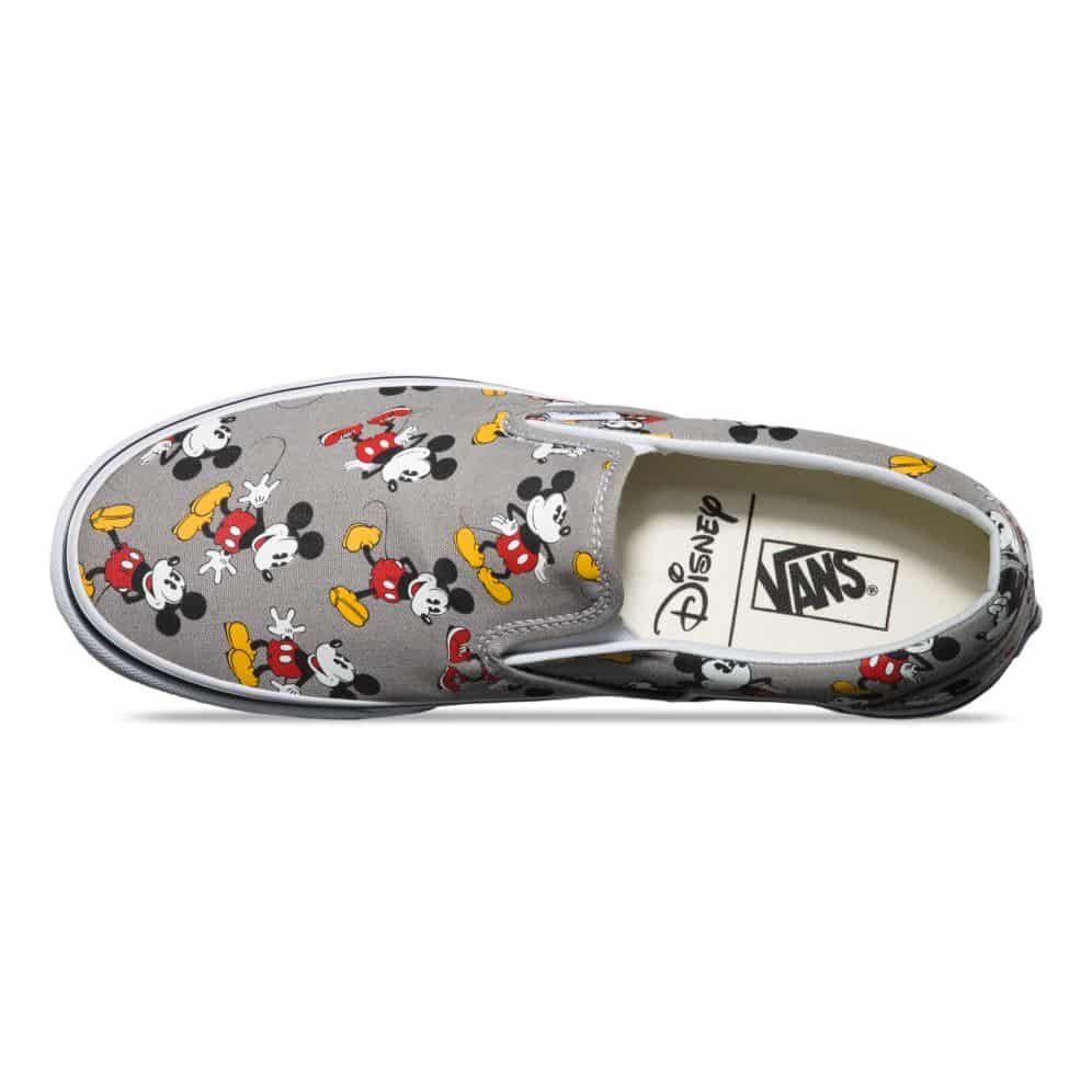 Vans Disney Classic Slip-On Mickey Mouse Shoe Frost Gray - Image 3