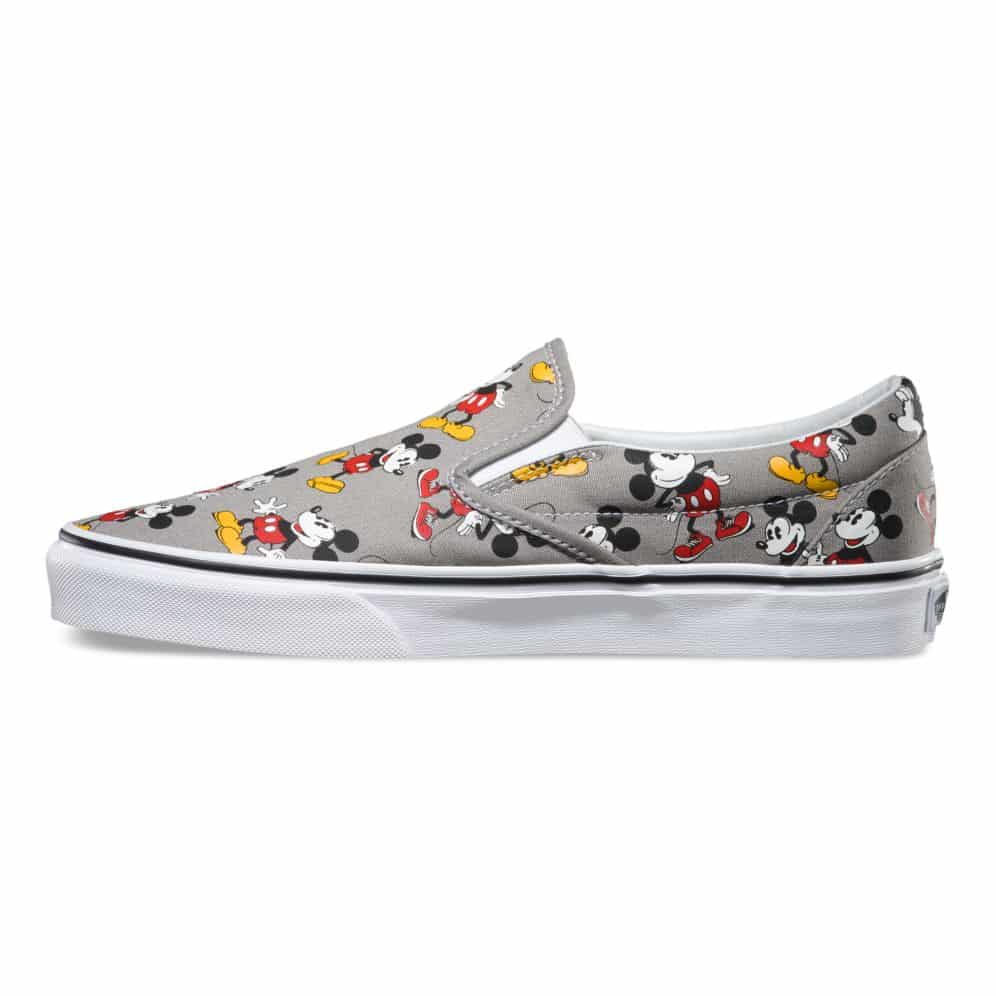 Vans Disney Classic Slip-On Mickey Mouse Shoe Frost Gray - Image 4