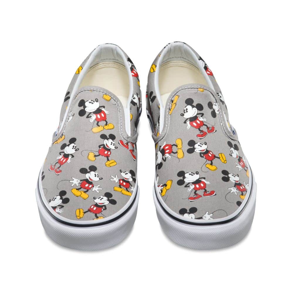 Vans Disney Classic Slip-On Mickey Mouse Shoe Frost Gray - Image 5