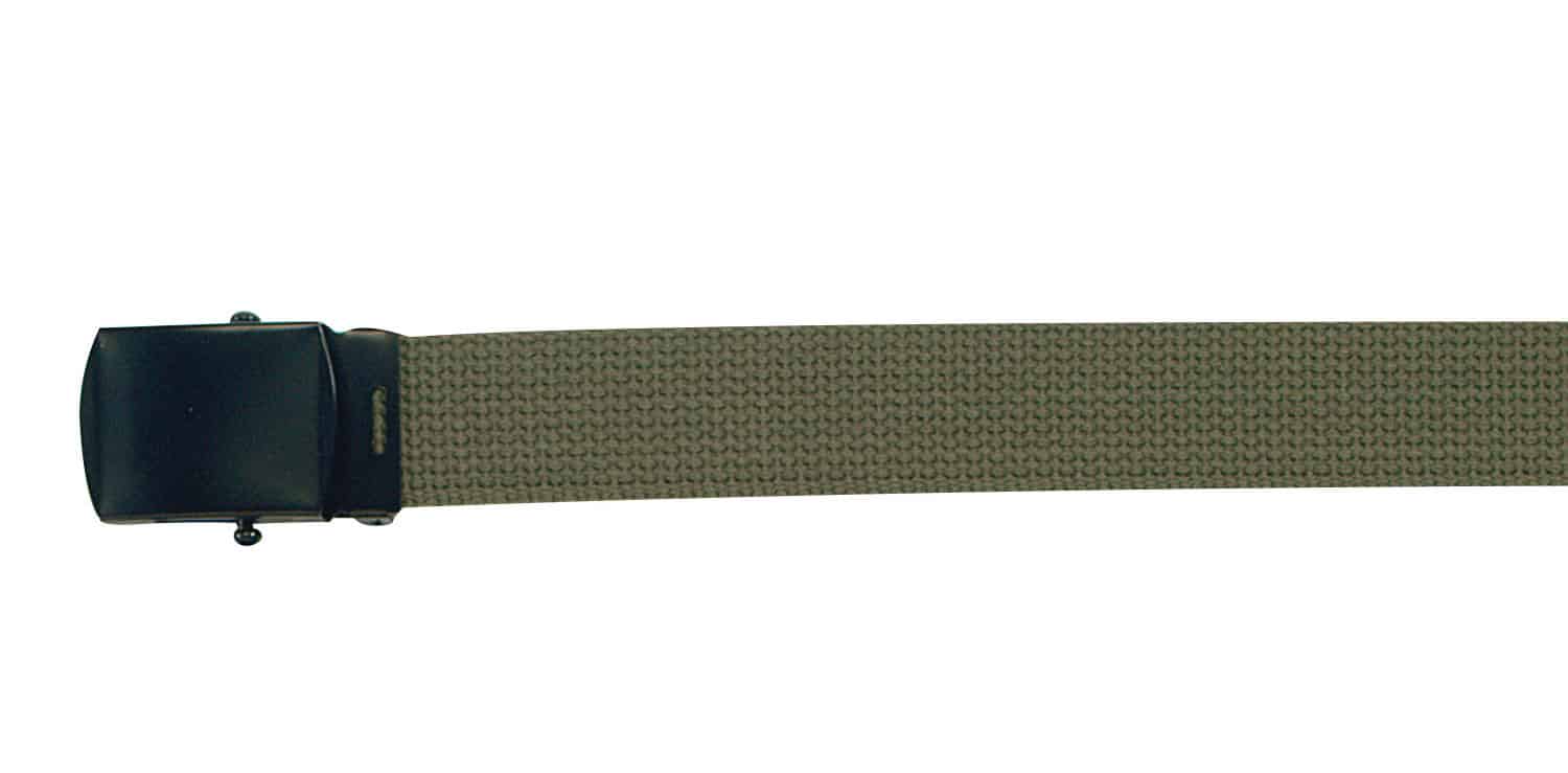 Web Belt Olive w/ Black Buckle - Image 2