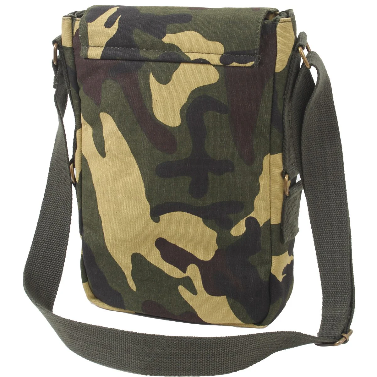 Woodland Camo Canvas Military Tech Bag - Image 3