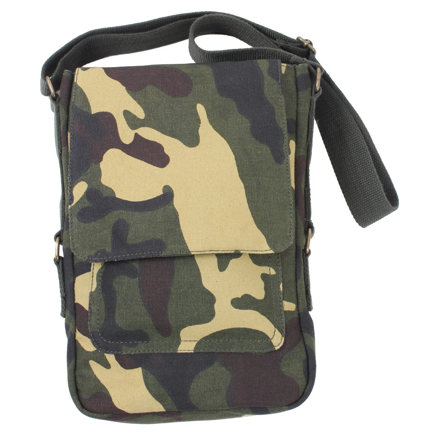 Woodland Camo Canvas Military Tech Bag - Image 4
