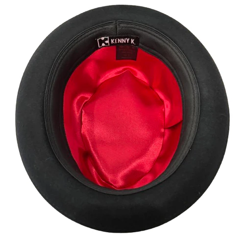 Wool Felt Black Pork Pie Fedora - Image 3